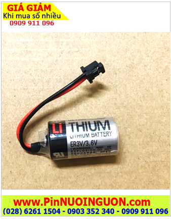Toshiba ER3V (Zắc Yaskawa), Pin nuôi nguồn Toshiba ER3V lithium 3.6v 1/2AA 1000mAh, X.xứ Nhật